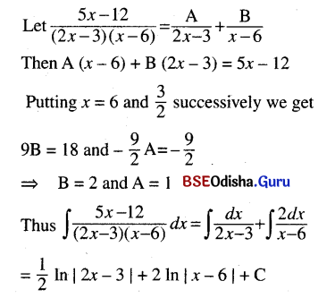 CHSE Odisha Class 12 Math Solutions Chapter 9 Integration Ex 9(f) Q.1(3)