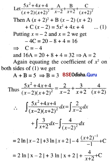 CHSE Odisha Class 12 Math Solutions Chapter 9 Integration Ex 9(f) Q.2(2)
