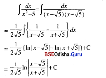 CHSE Odisha Class 12 Math Solutions Chapter 9 Integration Ex 9(f) Q.4(1)