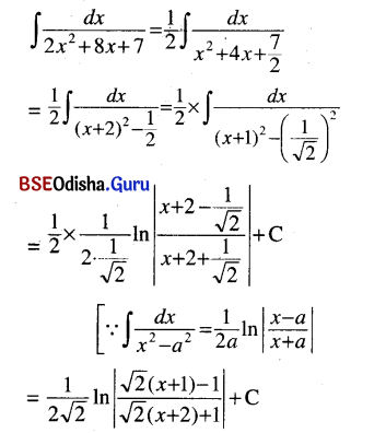 CHSE Odisha Class 12 Math Solutions Chapter 9 Integration Ex 9(f) Q.4(2)