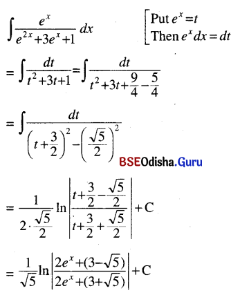 CHSE Odisha Class 12 Math Solutions Chapter 9 Integration Ex 9(f) Q.4(5)