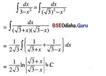CHSE Odisha Class 12 Math Solutions Chapter 9 Integration Ex 9(f) Q.5(1)