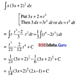 CHSE Odisha Class 12 Math Solutions Chapter 9 Integration Ex 9(g) Q.1(4)