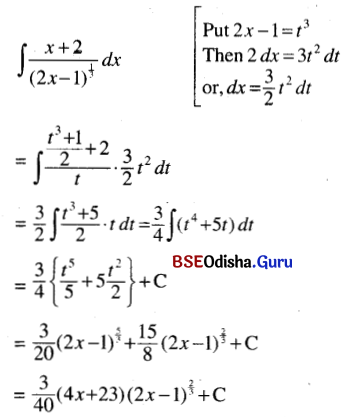 CHSE Odisha Class 12 Math Solutions Chapter 9 Integration Ex 9(g) Q.1(5)