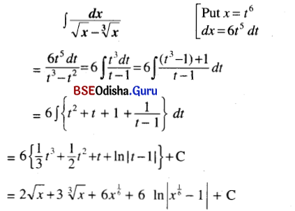 CHSE Odisha Class 12 Math Solutions Chapter 9 Integration Ex 9(g) Q.1(8)