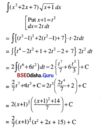 CHSE Odisha Class 12 Math Solutions Chapter 9 Integration Ex 9(g) Q.2(6)