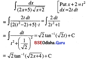 CHSE Odisha Class 12 Math Solutions Chapter 9 Integration Ex 9(g) Q.5(1)
