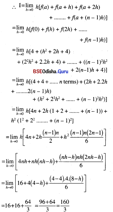 CHSE Odisha Class 12 Math Solutions Chapter 9 Integration Ex 9(i) Q.4