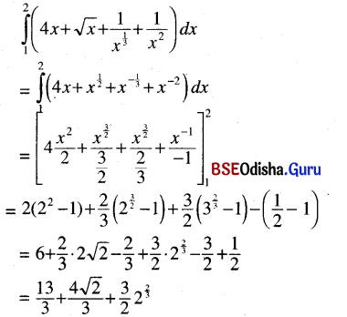 CHSE Odisha Class 12 Math Solutions Chapter 9 Integration Ex 9(j) Q.1(5)