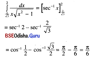 CHSE Odisha Class 12 Math Solutions Chapter 9 Integration Ex 9(j) Q.4(2)