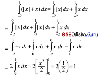 CHSE Odisha Class 12 Math Solutions Chapter 9 Integration Ex 9(j) Q.6(1)