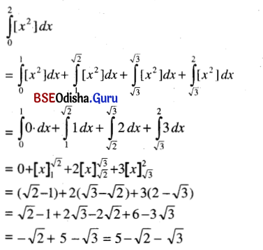 CHSE Odisha Class 12 Math Solutions Chapter 9 Integration Ex 9(j) Q.6(4)