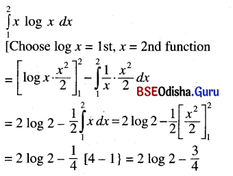 CHSE Odisha Class 12 Math Solutions Chapter 9 Integration Ex 9(j) Q.7(3)