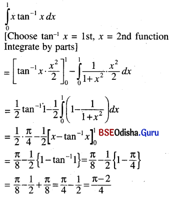 CHSE Odisha Class 12 Math Solutions Chapter 9 Integration Ex 9(j) Q.7(4)