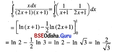 CHSE Odisha Class 12 Math Solutions Chapter 9 Integration Ex 9(j) Q.7(5)