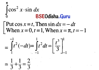 CHSE Odisha Class 12 Math Solutions Chapter 9 Integration Ex 9(k) Q.3(4)