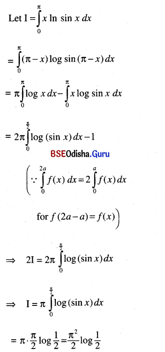 CHSE Odisha Class 12 Math Solutions Chapter 9 Integration Ex 9(k) Q.4(3)