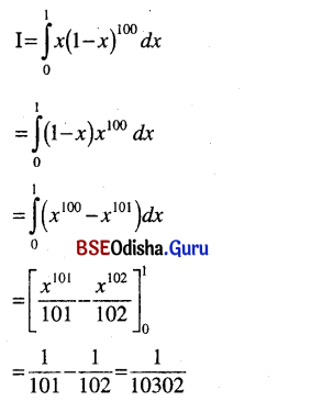 CHSE Odisha Class 12 Math Solutions Chapter 9 Integration Ex 9(k) Q.5(5)