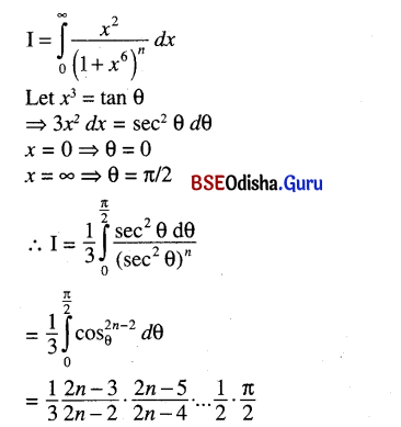 CHSE Odisha Class 12 Math Solutions Chapter 9 Integration Ex 9(l) Q.9