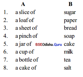 Match the items in Column ‘A’ with suitable items in Column-‘B’.
