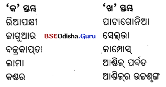 BSE Odisha 6th Class Geography Important Questions Chapter 6(d) ଦକ୍ଷିଣ ଆମେରିକା 4