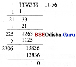 BSE Odisha 8th Class Maths Solutions Algebra Chapter 6 ବର୍ଗ-ବର୍ଗମୂଳ ଏବଂ ଘନ-ଘନମୂଳ Ex 6(d) - 8