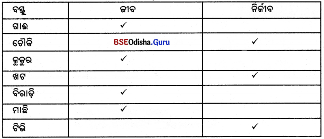 BSE Odisha 6th Class Science Solutions Chapter 7 ଜୀବ ଓ ନିର୍ଜୀବ - 3
