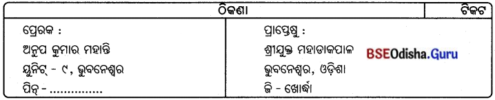CHSE Odisha Class 12 Odia Grammar ଦରଖାସ୍ତ ଓ ପତ୍ରଲିଖନ 11