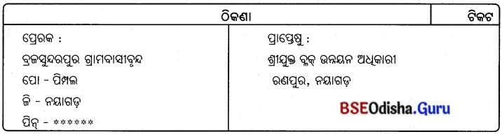 CHSE Odisha Class 12 Odia Grammar ଦରଖାସ୍ତ ଓ ପତ୍ରଲିଖନ 8