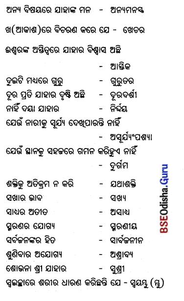 CHSE Odisha Class 12 Odia Grammar ବ୍ୟାକରଣ 11