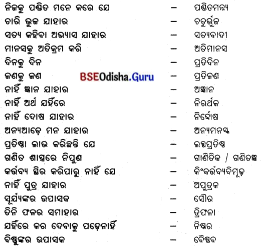 CHSE Odisha Class 12 Odia Grammar ବ୍ୟାକରଣ 14