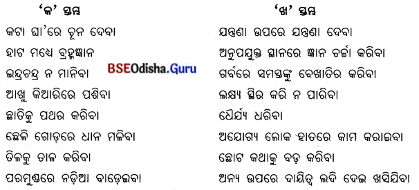 CHSE Odisha Class 12 Odia Grammar ବ୍ୟାକରଣ 2