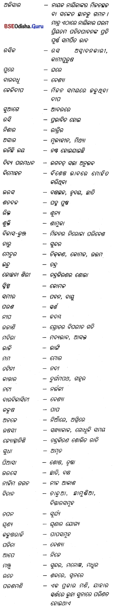 CHSE Odisha Class 12 Odia Solutions Chapter 8 ପିଙ୍ଗଳାର ଅଭିସାର 1