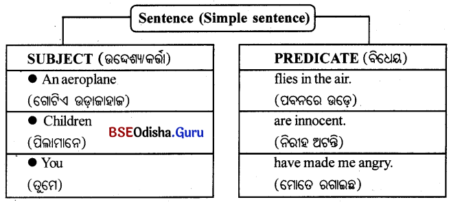 BSE Odisha 9th Class English Grammar Solutions Chapter 1 Parts of a Sentence 2