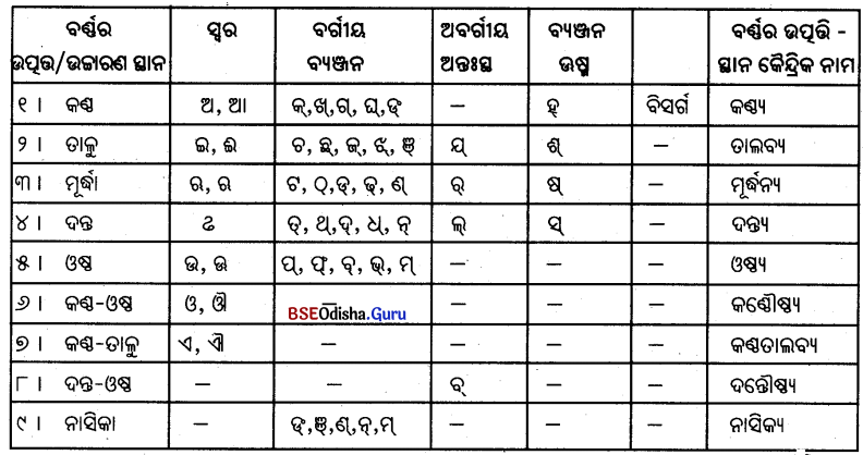 BSE Odisha 9th Class Sanskrit Grammar Solutions Chapter 1 ବର୍ଷ 1