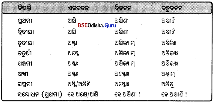 BSE Odisha 9th Class Sanskrit Grammar Solutions Chapter 8 ଶବ୍ଦ ରୂପ 11