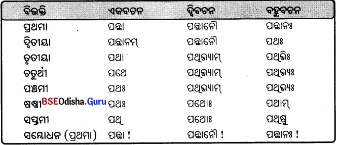 BSE Odisha 9th Class Sanskrit Grammar Solutions Chapter 8 ଶବ୍ଦ ରୂପ 25