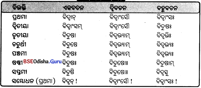 BSE Odisha 9th Class Sanskrit Grammar Solutions Chapter 8 ଶବ୍ଦ ରୂପ 27