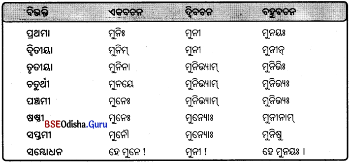 BSE Odisha 9th Class Sanskrit Grammar Solutions Chapter 8 ଶବ୍ଦ ରୂପ 4