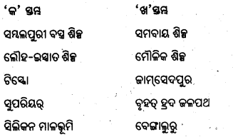 BSE Odisha 8th Class Geography Important Questions Chapter 4 ଶିଳ୍ପ 21