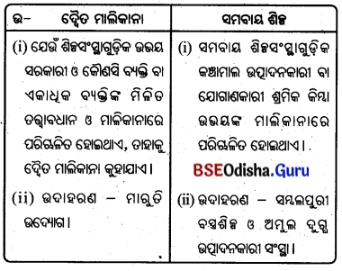 BSE Odisha 8th Class Geography Important Questions Chapter 4 ଶିଳ୍ପ 7