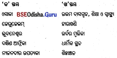 BSE Odisha 8th Class Geography Important Questions Chapter 5 ମାନବ ସମ୍ବଳ 8