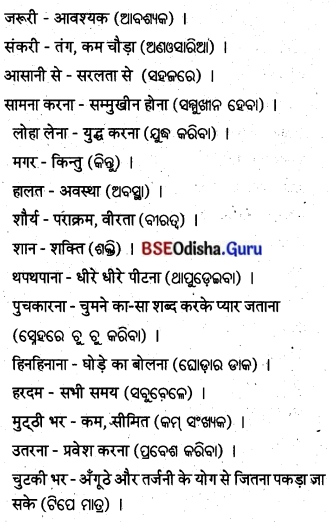 BSE Odisha 8th Class Hindi Solutions Chapter 6 घोड़े ने जान बचाई (जीवनी)5
