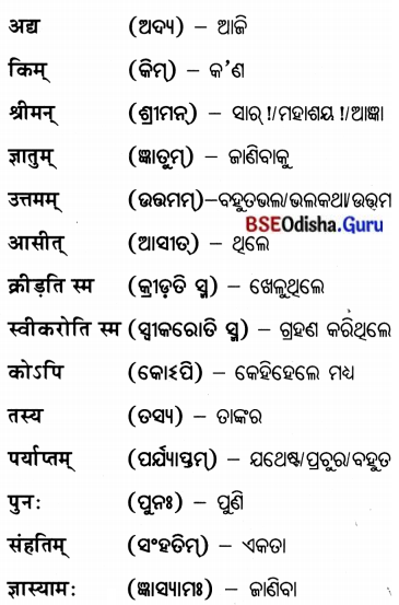 BSE Odisha 7th Class Sanskrit Solutions Chapter 20 ସମ୍ଭାଷଣମ୍ 1