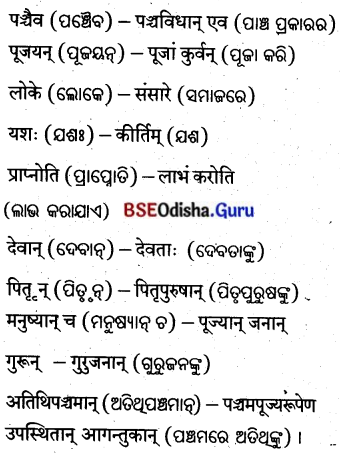 BSE Odisha 8th Class Sanskrit Solutions Chapter 15 ନୀତିମଞ୍ଜରୀ 20