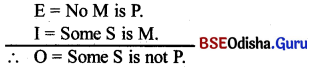 CHSE Odisha Class 12 Logic Solutions Chapter 2 Syllogism - 10