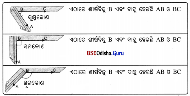 Class 6 Maths Chapter 2 Question Answer Odia Medium ରେଖା ଓ କୋଣ Page 45 Q2.1