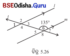 Class 7 Maths Chapter 5 Question Answer Odia Medium ସମାନ୍ତର ସରଳ ରେଖା ଓ ଛେଦକ 25