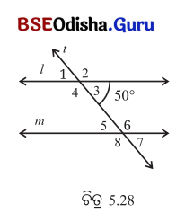 Class 7 Maths Chapter 5 Question Answer Odia Medium ସମାନ୍ତର ସରଳ ରେଖା ଓ ଛେଦକ 27