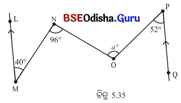 Class 7 Maths Chapter 5 Question Answer Odia Medium ସମାନ୍ତର ସରଳ ରେଖା ଓ ଛେଦକ 53